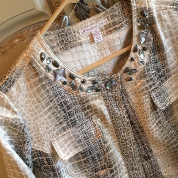 Metallic snakeskin Jacket JM collection - Picture 2 of 2